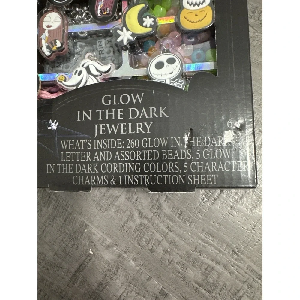 Nightmare Before Christmas‎ Glow in the Dark Jewelry Kit Jack Sally Zero New